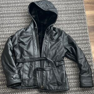 Wilson Leather Hooded Leather Jacket